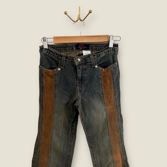 Rare Vintage Y2K Ces’t Toi Low Rise Hip Hugger Boho Grunge Flared Jeans Size 26 - Picture 6 of 9